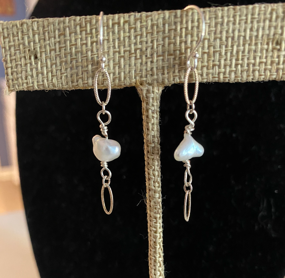 Pearl Chain Earrings