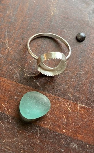 Pale teal sea glass beauty -8