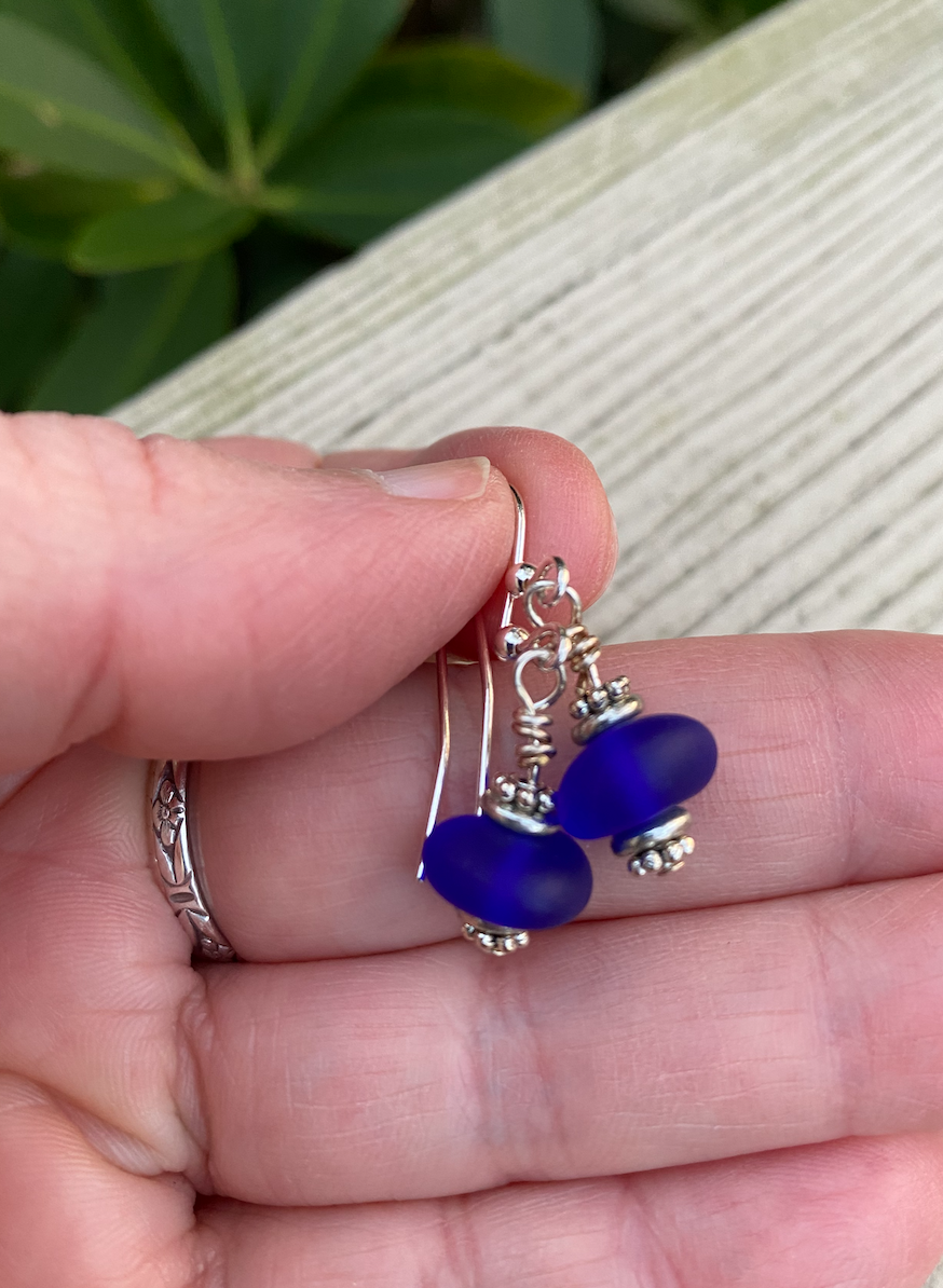 Cobalt blue earrings