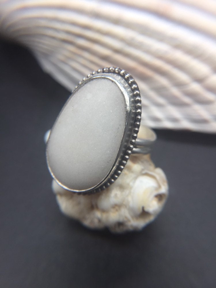 Sea stone statement ring - 7