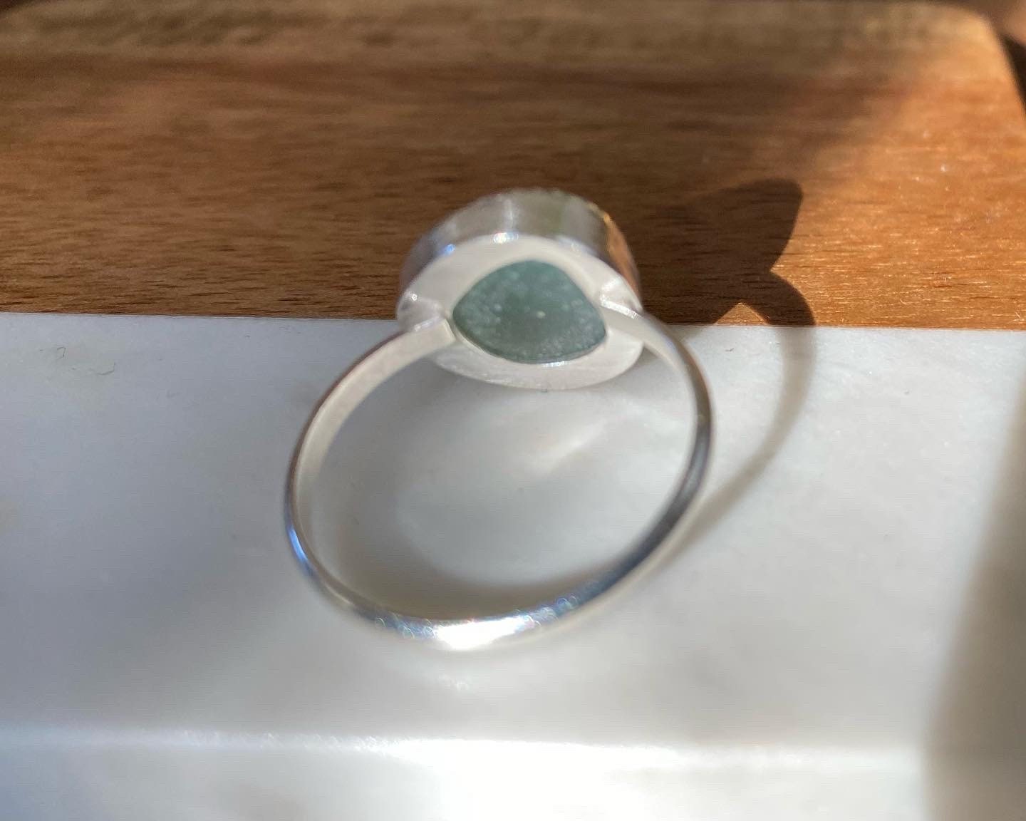 Pale teal sea glass beauty -8