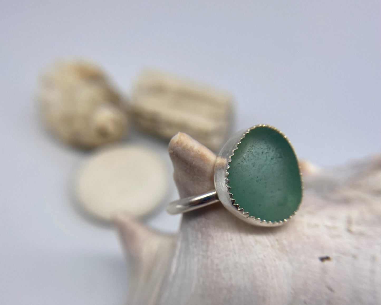 Pale teal sea glass beauty -8