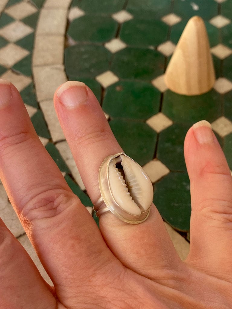 Boho Cowrie Shell Ring - 6