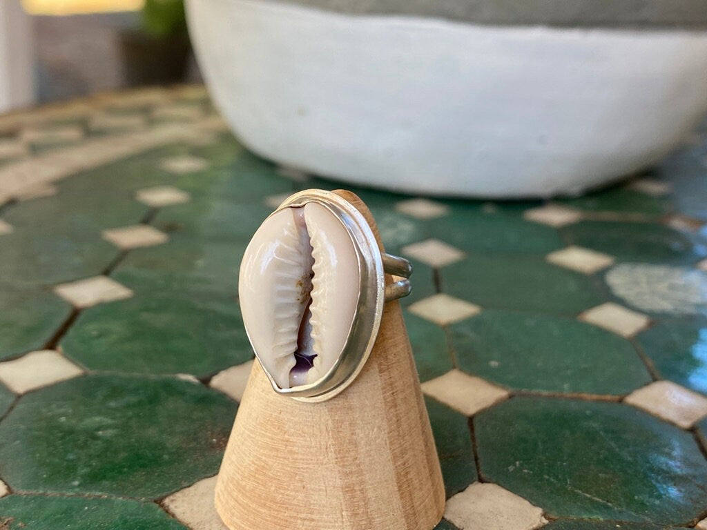 Boho Cowrie Shell Ring - 6